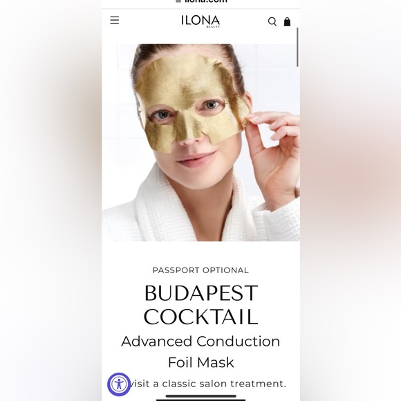 ILONA BEAUTY Budapest Cocktail Advanced Conduction Foil Mask 2 sheets / pkg 22mL - Picture 12 of 16